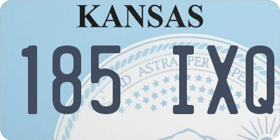 KS license plate 185IXQ