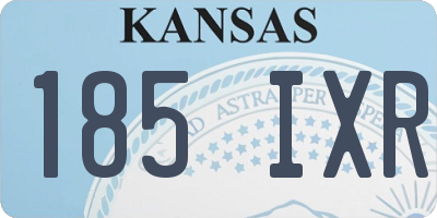 KS license plate 185IXR