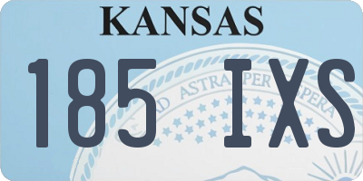 KS license plate 185IXS