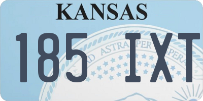 KS license plate 185IXT