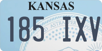 KS license plate 185IXV