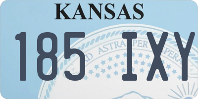 KS license plate 185IXY