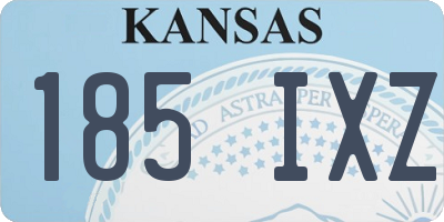 KS license plate 185IXZ