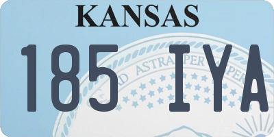 KS license plate 185IYA