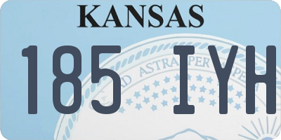 KS license plate 185IYH