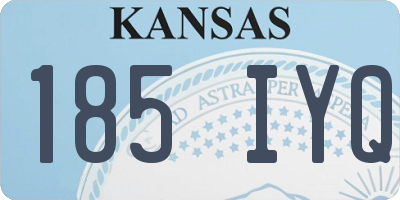 KS license plate 185IYQ