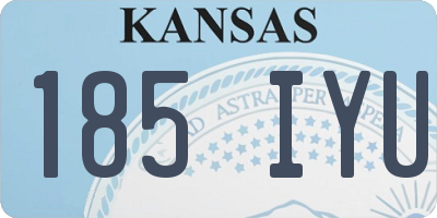 KS license plate 185IYU