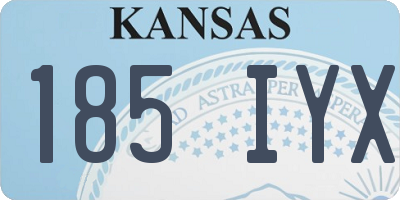KS license plate 185IYX