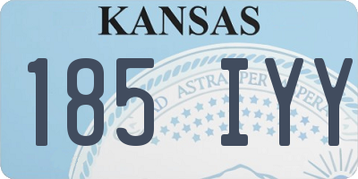 KS license plate 185IYY