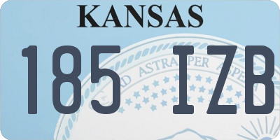 KS license plate 185IZB
