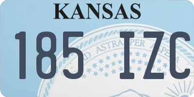 KS license plate 185IZC