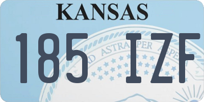 KS license plate 185IZF