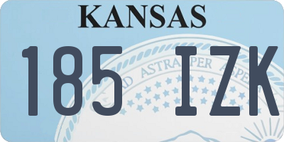 KS license plate 185IZK