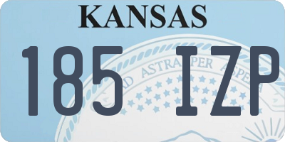 KS license plate 185IZP