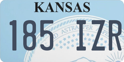 KS license plate 185IZR
