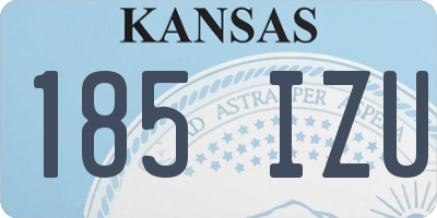 KS license plate 185IZU