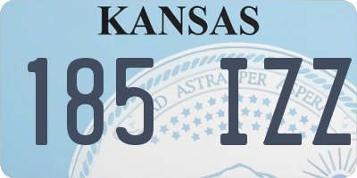 KS license plate 185IZZ