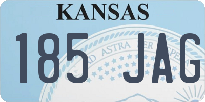 KS license plate 185JAG
