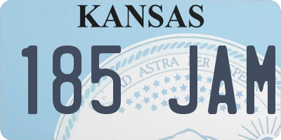 KS license plate 185JAM