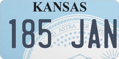 KS license plate 185JAN