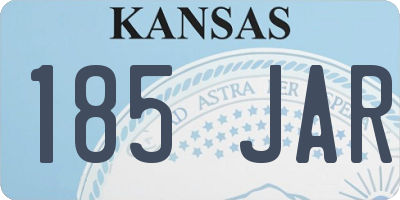 KS license plate 185JAR