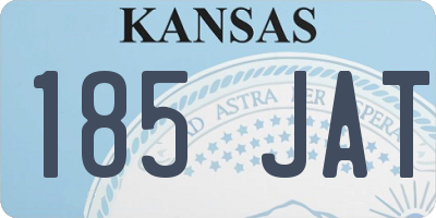 KS license plate 185JAT