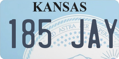 KS license plate 185JAY