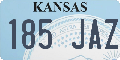 KS license plate 185JAZ