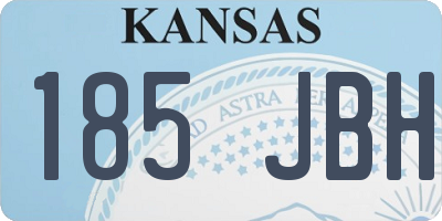 KS license plate 185JBH