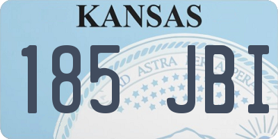 KS license plate 185JBI