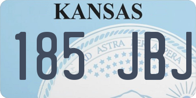 KS license plate 185JBJ