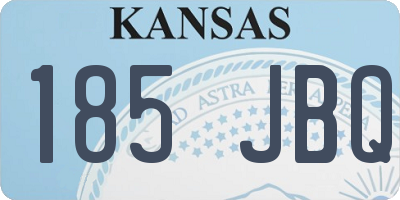 KS license plate 185JBQ