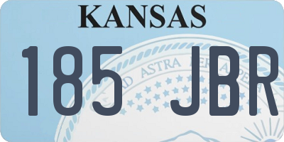 KS license plate 185JBR