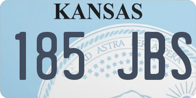 KS license plate 185JBS