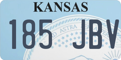 KS license plate 185JBV