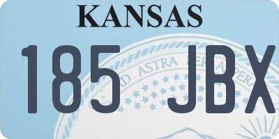 KS license plate 185JBX