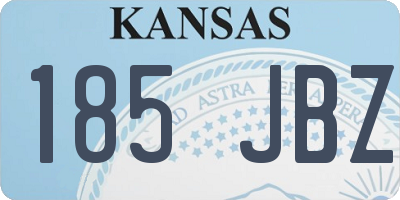 KS license plate 185JBZ