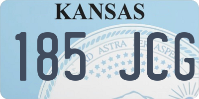 KS license plate 185JCG