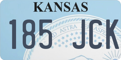 KS license plate 185JCK