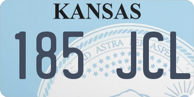 KS license plate 185JCL