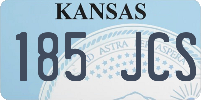 KS license plate 185JCS