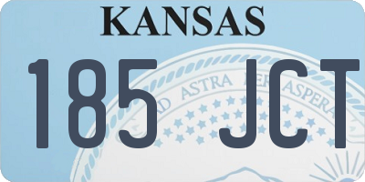 KS license plate 185JCT