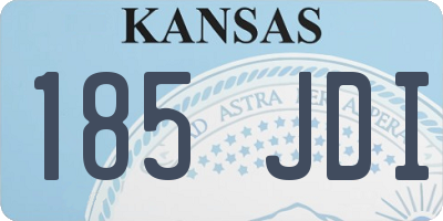 KS license plate 185JDI