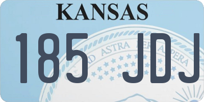 KS license plate 185JDJ