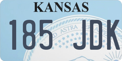 KS license plate 185JDK