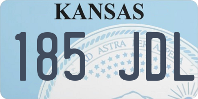 KS license plate 185JDL