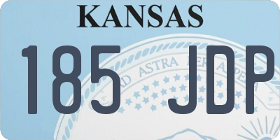 KS license plate 185JDP