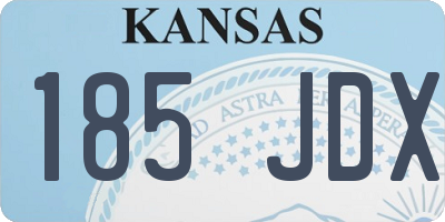 KS license plate 185JDX
