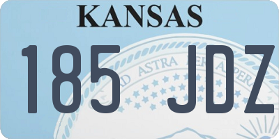 KS license plate 185JDZ