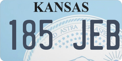 KS license plate 185JEB
